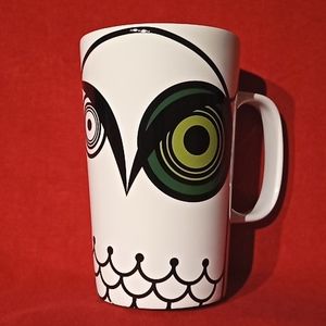 Starbucks Green Eyed Owl Mug. 2014.          16 Ounces..